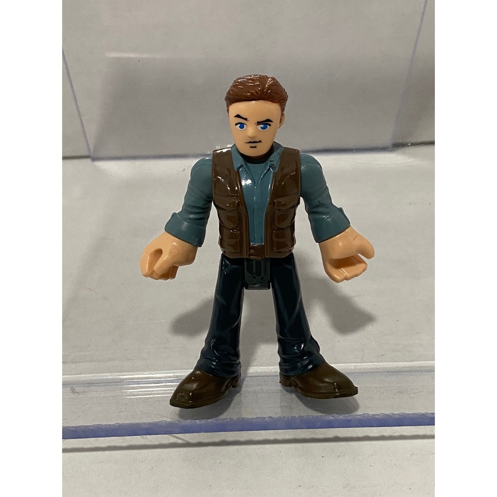 Imaginext Action Figure Kids Jurassic World Owen Grady Brown 3in